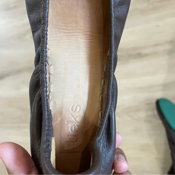 Tieks Chocolate Brown Leather Flats