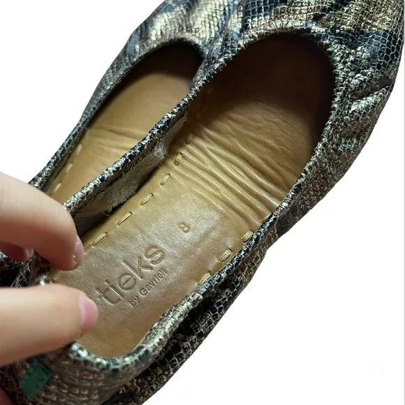 Tieks Copperhead Snake Leather Classic Ballet Flats