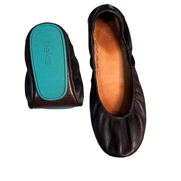 Tieks Matte Black Ballet Flats EUC Size 10