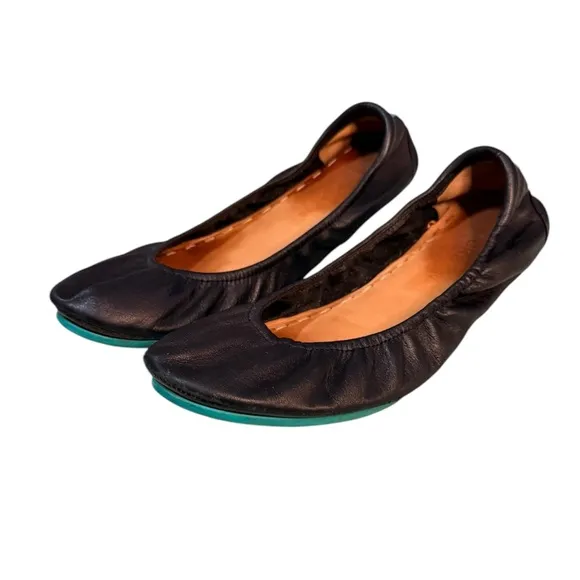 Tieks Matte Black Ballet Flats EUC Size 10