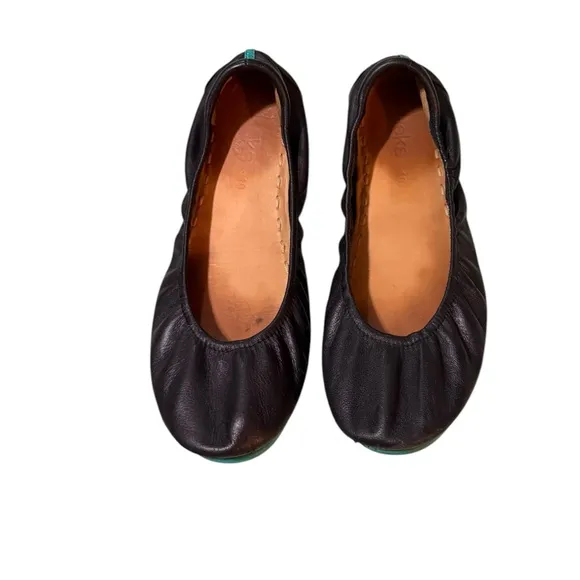 Tieks Matte Black Ballet Flats EUC Size 10