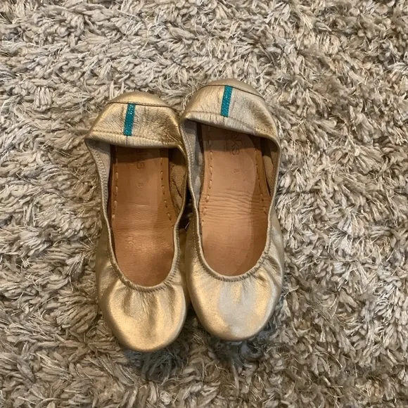 Tieks Metallic Gold Flats
