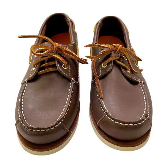 Timberland 2 Eye Brown Leather Size 6.5 Boat Shoes EUC Deckshoes