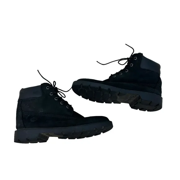 Timberland Boots Ankle Lace Up Combat Casual Leather Black Men’s Size 6