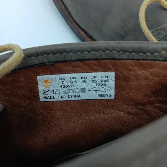 Timberland Boots Mens Size 7 Wodehouse Chukka Distress Leather Shoes
