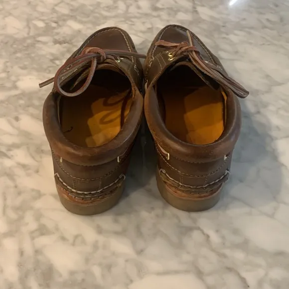 Timberland brown 3eye lug sole boat shoe 8m