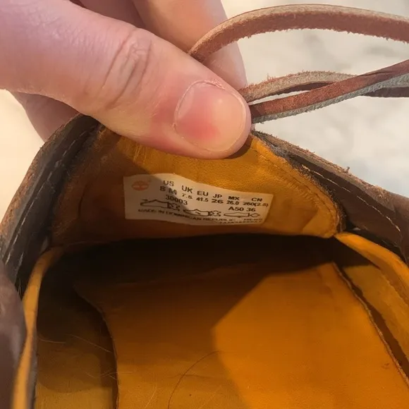 Timberland brown 3eye lug sole boat shoe 8m