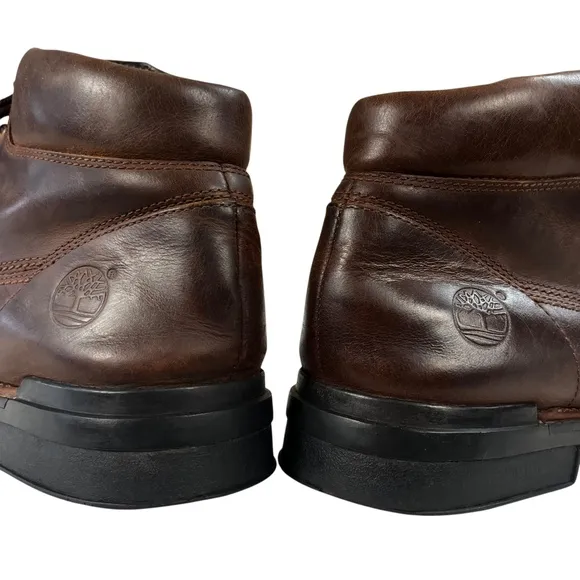 Timberland Brown Leather Lace Up Mid Boots Mens Size 13