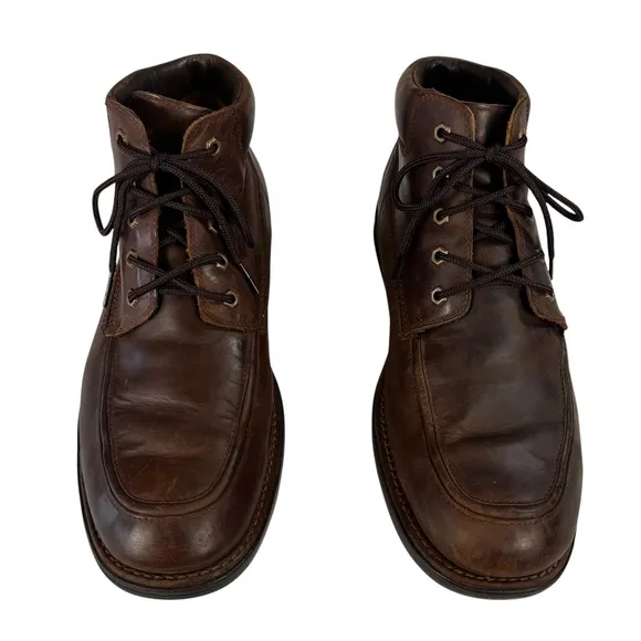 Timberland Brown Leather Lace Up Mid Boots Mens Size 13