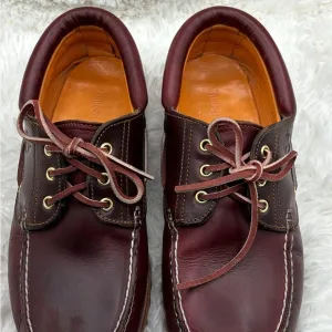 Timberland Burgundy Leather Boat Shoes
