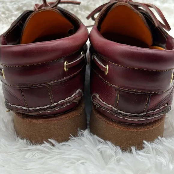 Timberland Burgundy Leather Boat Shoes