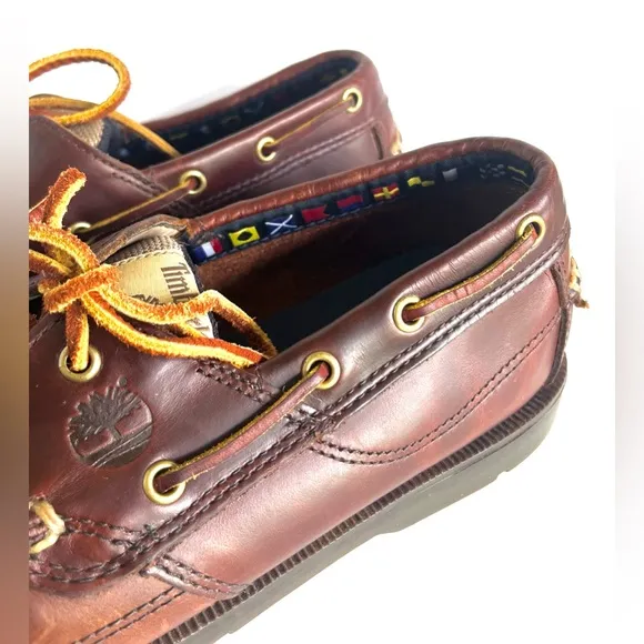 Timberland Earthkeepers Boat Deck Shoes Leather Brown Men's Size 8.5