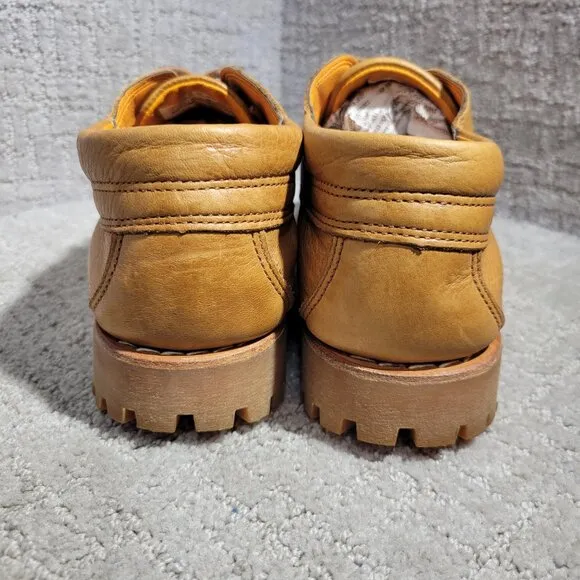 Timberland Jacksons Landing Men's Size 10.5M Tan Leather 3 Eye Boat Shoes A29YM