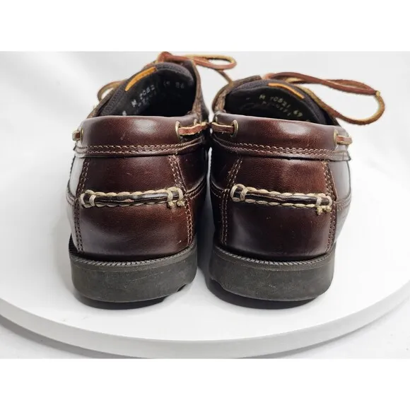 Timberland Kia Wah Bay Dark Red Leather 2 Eye Classic Men's Boat Shoes Size 8M