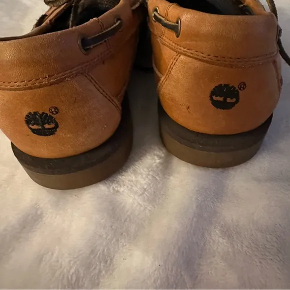Timberland Men's Brown Leather Boat Shoes size 9.