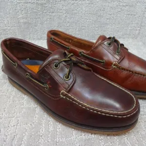 Timberland Men's Size 11M US Brown Genuine Leather Boat Shoes 25077