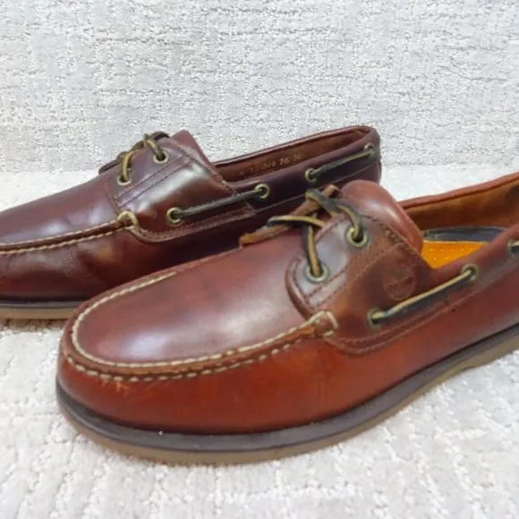 Timberland Men's Size 11M US Brown Genuine Leather Boat Shoes 25077