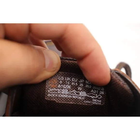 Timberland Piper Cove Boat Shoes Brown Leather Men's Size 8 Wide Lace Up