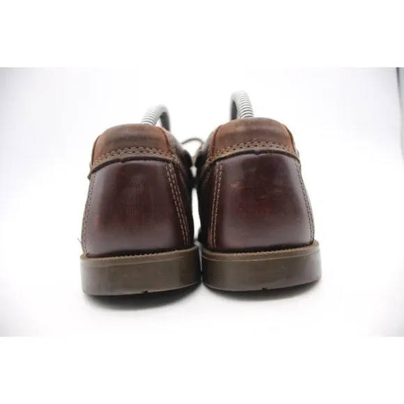 Timberland Piper Cove Boat Shoes Brown Leather Men's Size 8 Wide Lace Up