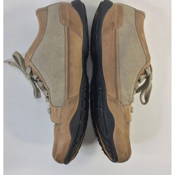 Timberland Shoes Size 12 Leather &amp; Canvas‎ Casual Mens  Medium Tan Caramel