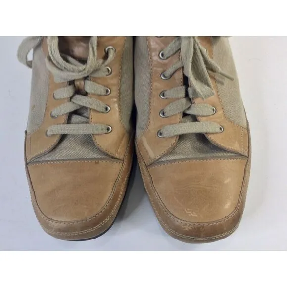 Timberland Shoes Size 12 Leather &amp; Canvas‎ Casual Mens  Medium Tan Caramel