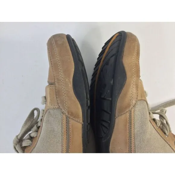 Timberland Shoes Size 12 Leather &amp; Canvas‎ Casual Mens  Medium Tan Caramel