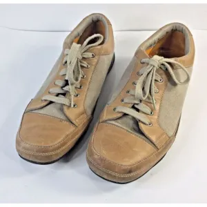Timberland Shoes Size 12 Leather &amp; Canvas‎ Casual Mens  Medium Tan Caramel