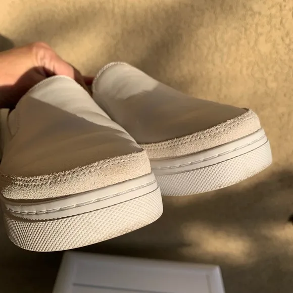 Timberland white leather flats platform size 7.5