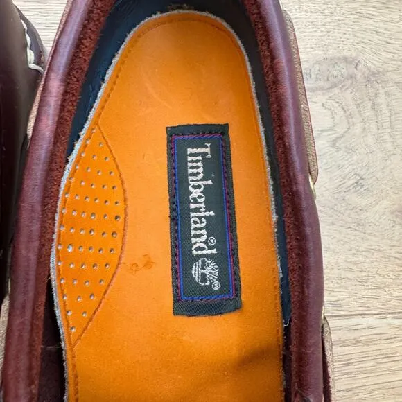 Timberland Women's Classic 2 Eye Boat Shoes Leather Loafers Size 8