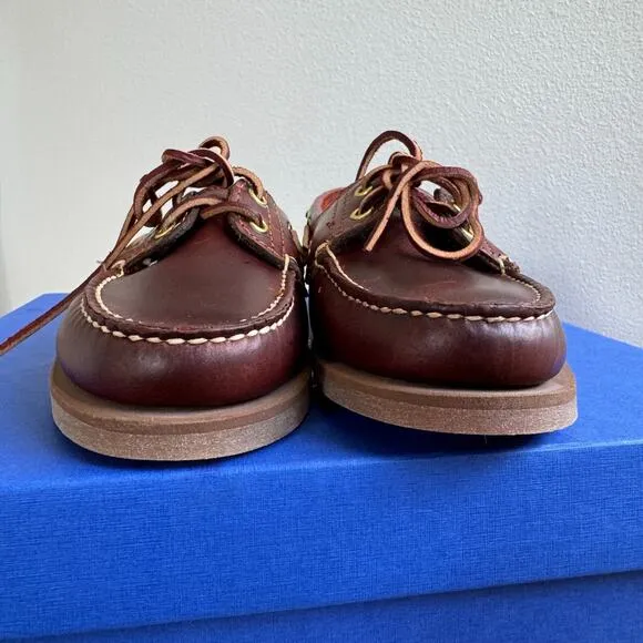 Timberland Women's Classic 2 Eye Boat Shoes Leather Loafers Size 8
