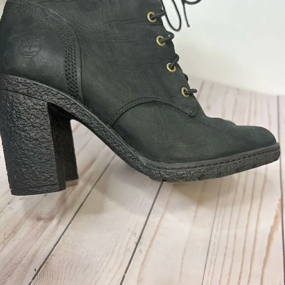 Timberland Glancy Earthkeepers Black Leather Heeled Boots