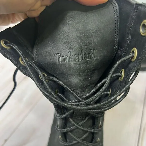 Timberland Glancy Earthkeepers Black Leather Heeled Boots