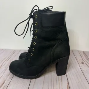 Timberland Glancy Earthkeepers Black Leather Heeled Boots