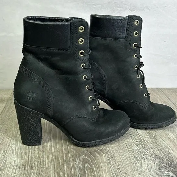 Timberland heeled boots lace up