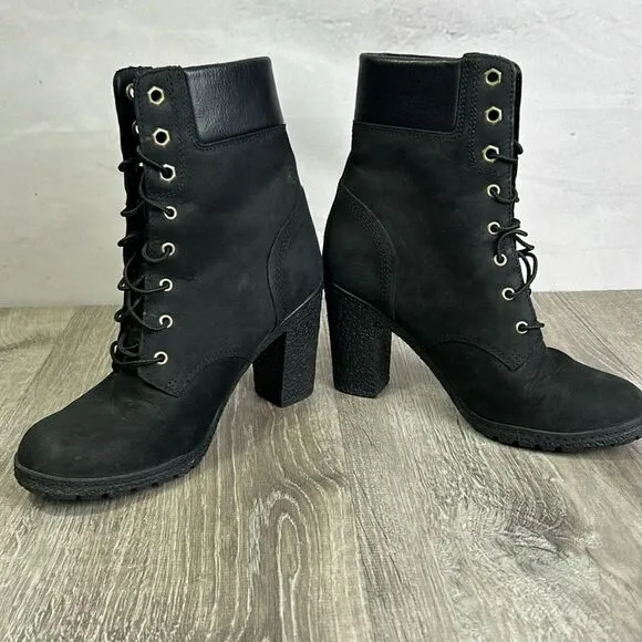 Timberland heeled boots lace up