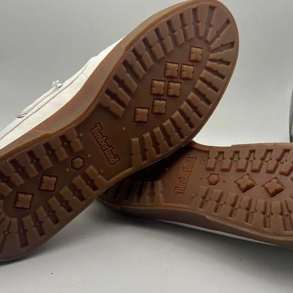 Timberland Men's Union Wharf 2.0 EK  2 Eye Boat Oxford White Canvas Men 10.5 NEW