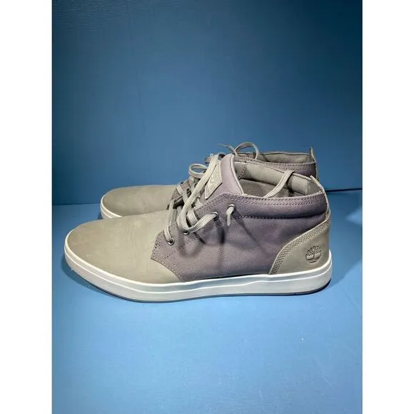 Timberland Men's Davis Square Leather Medium Grey Lifestyle Shoes Size 13 A1SES