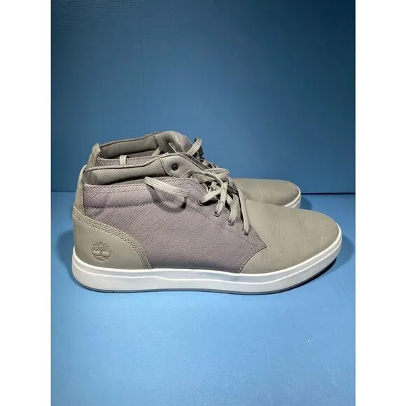 Timberland Men's Davis Square Leather Medium Grey Lifestyle Shoes Size 13 A1SES