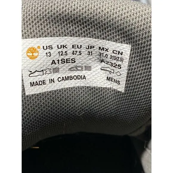 Timberland Men's Davis Square Leather Medium Grey Lifestyle Shoes Size 13 A1SES