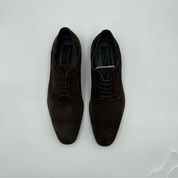 To Boot New York Amedeo Dark Brown Aero Suede Derby Shoes SZ 15-MSRP $399-NEW