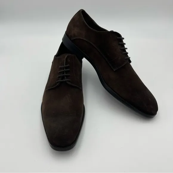 To Boot New York Amedeo Dark Brown Aero Suede Derby Shoes SZ 15-MSRP $399-NEW