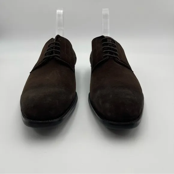 To Boot New York Amedeo Dark Brown Aero Suede Derby Shoes SZ 15-MSRP $399-NEW