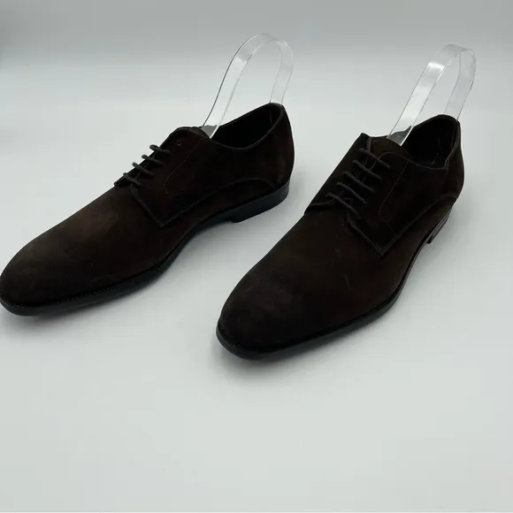 To Boot New York Amedeo Dark Brown Aero Suede Derby Shoes SZ 15-MSRP $399-NEW