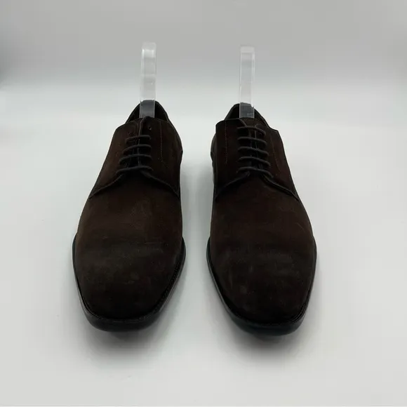 To Boot New York Amedeo Dark Brown Aero Suede Derby Shoes SZ 15-MSRP $399-NEW