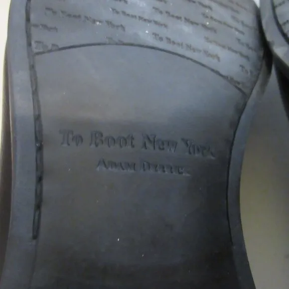 TO BOOT NEW YORK Black Textured Leather Shoes 9 with Bag