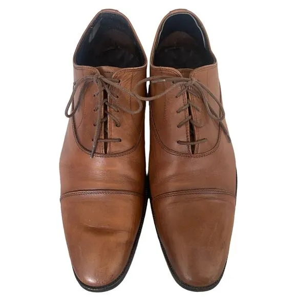 To Boot New York Mens 12 Pienza Cap Toe Oxford Dress Shoes Lace Up Leather Brown