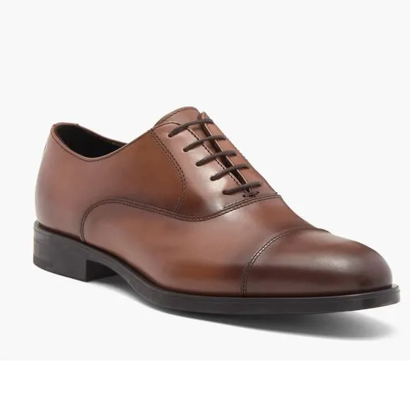 To Boot New York Mens 12 Pienza Cap Toe Oxford Dress Shoes Lace Up Leather Brown
