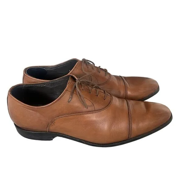 To Boot New York Mens 12 Pienza Cap Toe Oxford Dress Shoes Lace Up Leather Brown
