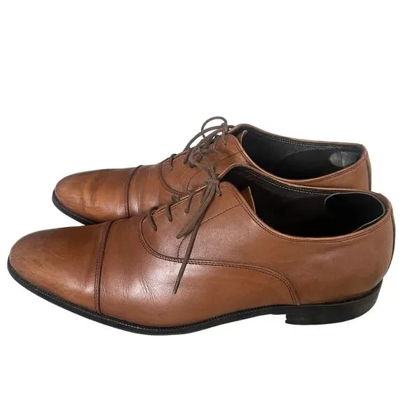 To Boot New York Mens 12 Pienza Cap Toe Oxford Dress Shoes Lace Up Leather Brown