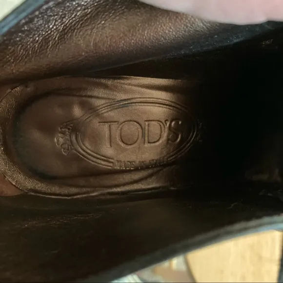 Tod’s Black Leather Ankle Boots Witchy Core Size 4.5